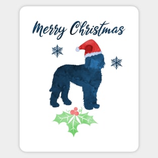 Christmas Doodle Dog Sticker